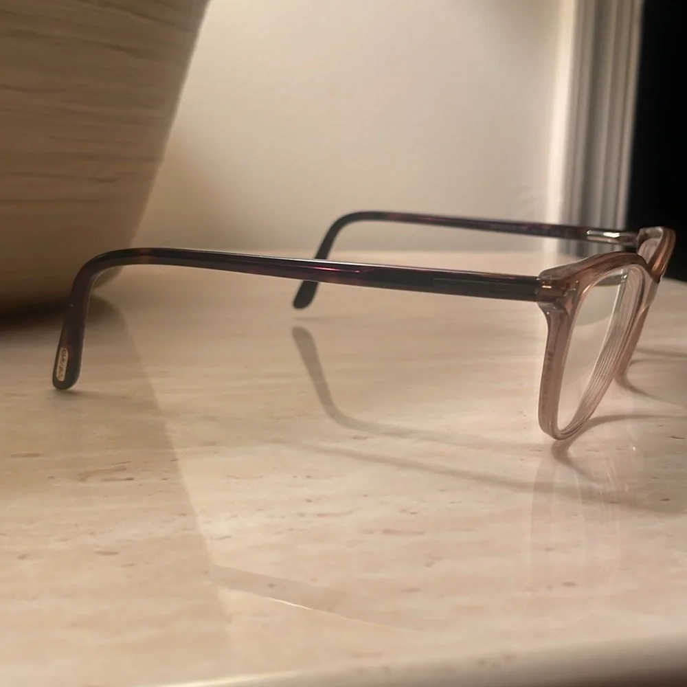 Tom Ford Glasses FT 5636 -B 045 Shiny Transp. Brown, Dark Havana, Rose Gold - Picture 7 of 7